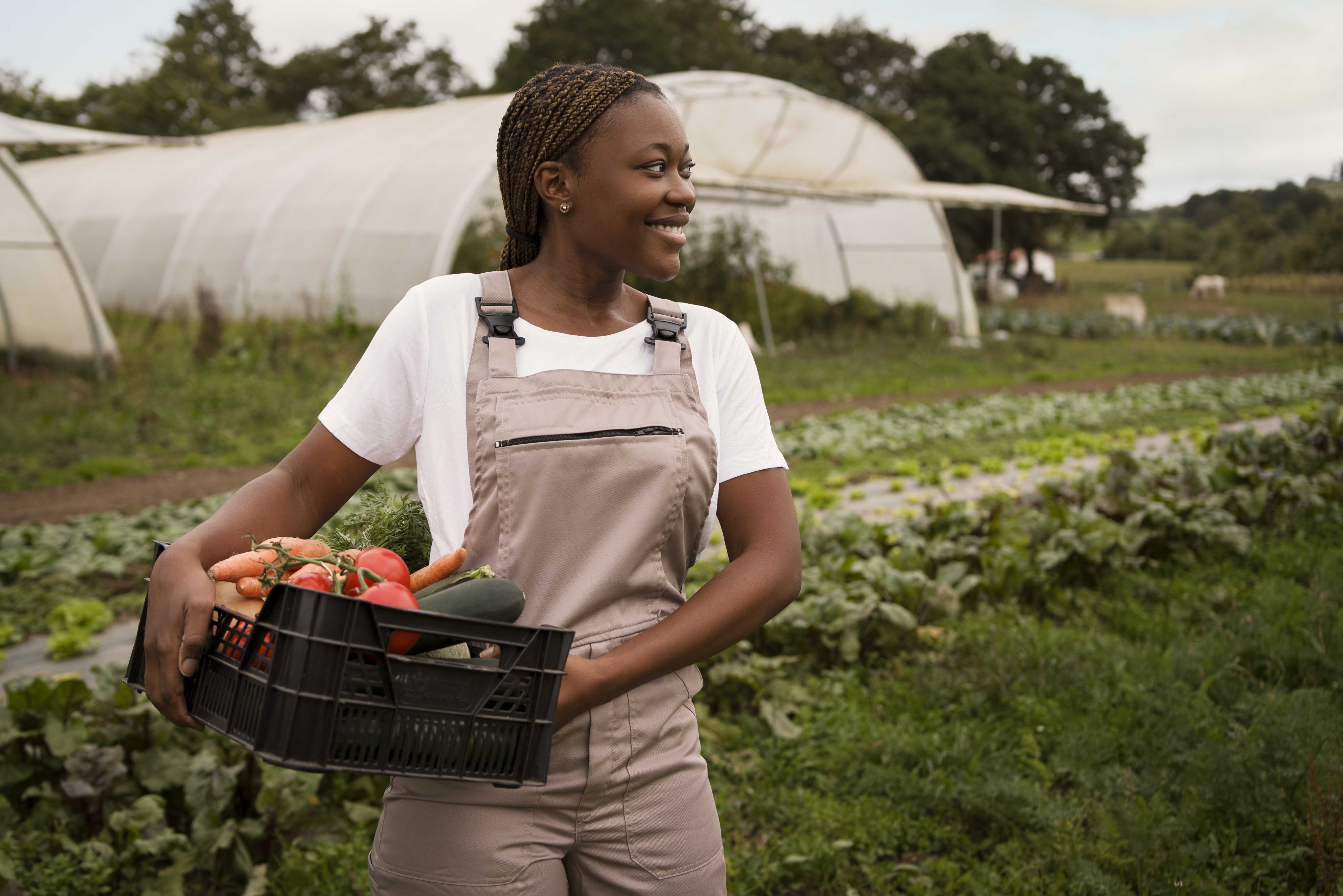 Farmer in field